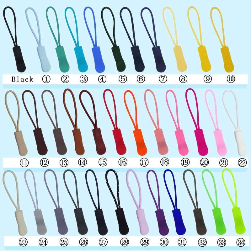 Urmspst 20 Pcs Zipper Pulls Replacement Zipper Tabs, Black - Image 4